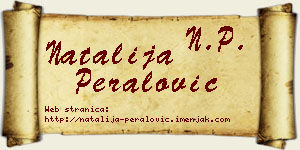 Natalija Peralović vizit kartica